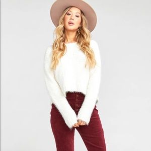 Show Me Your Mumu Cropped Varsity Sweater